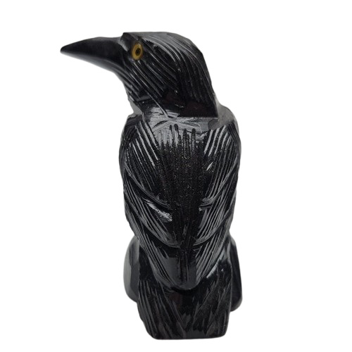 Small Black Onyx Raven
