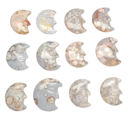 Flower Agate Moon